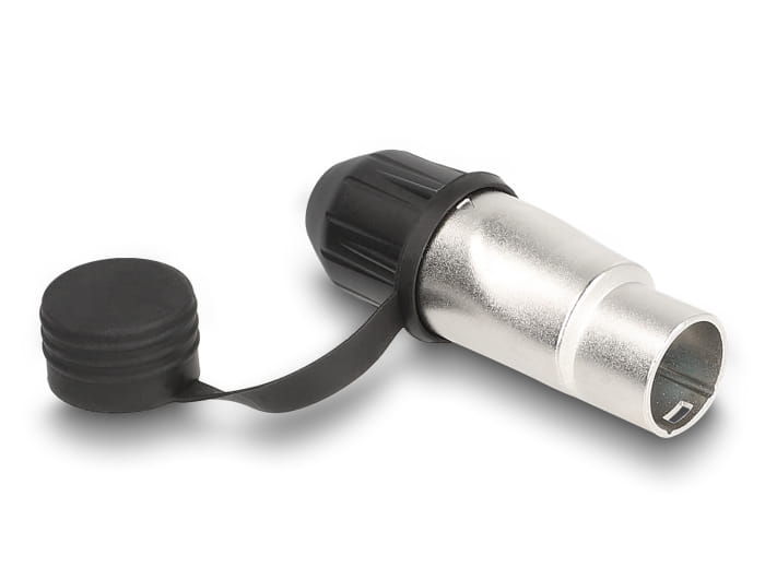 Delock Netzwerkanschluss - RJ-45 (M) zu LSA - CAT 6a - Schutzkappe, robustes Steckverbindergehäuse, staub- und wasserdicht (IP66)