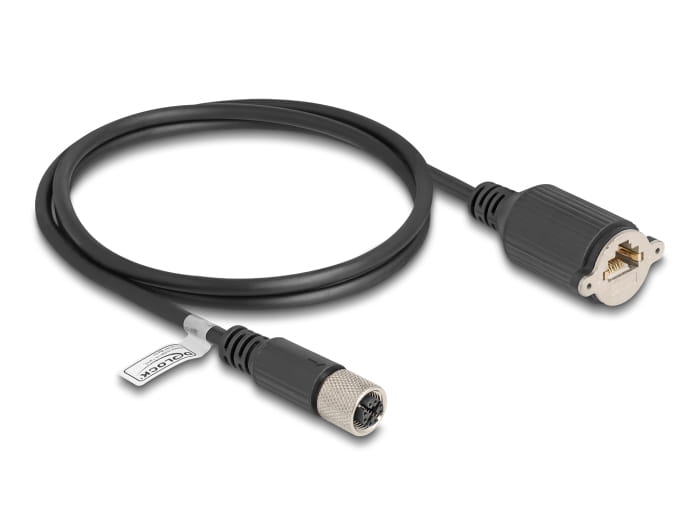 Delock Netzwerkkabel - 8 pin M12-X (W) zu RJ-45 (W)