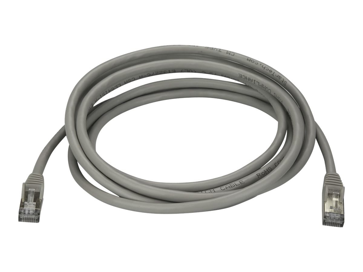 StarTech.com 3m CAT6A Ethernet Cable, 10 Gigabit Shielded Snagless RJ45 100W PoE Patch Cord, CAT 6A 10GbE STP Network Cable w/Strain Relief, Grey, UL Certified Wiring/TIA - Category 6A - 26AWG (6ASPAT3MGR)