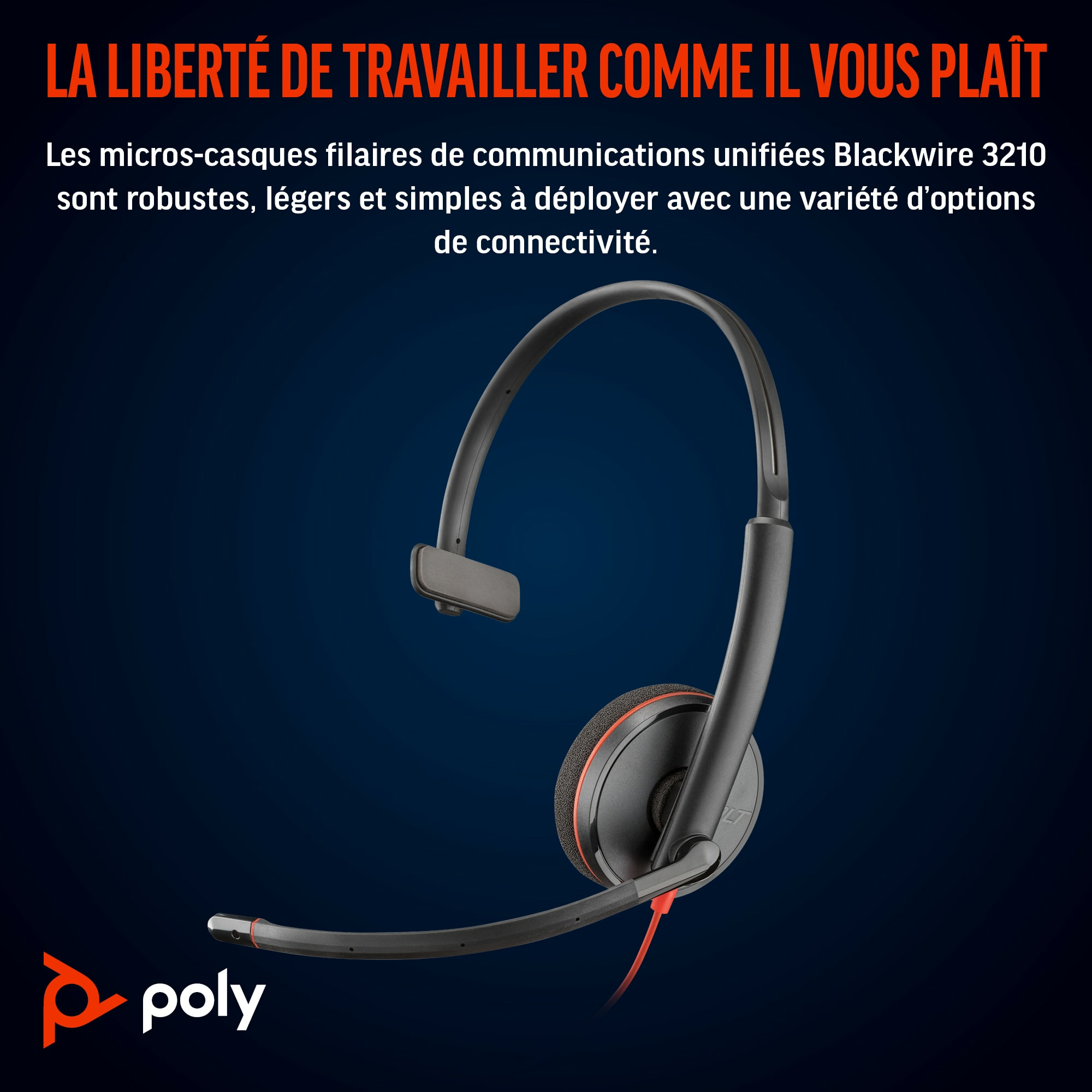 Poly Blackwire 3210 - Blackwire 3200 Series - Headset Poly Blackwire 3210 - Blackwire 3200 Series - Headset