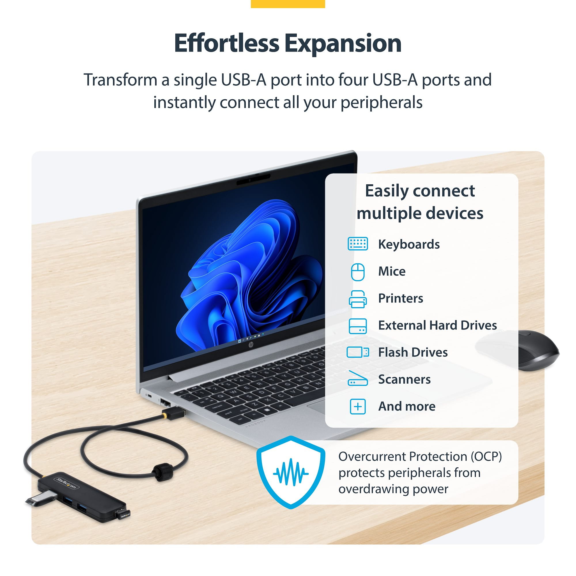 StarTech.com Hub - 4 x USB 3.2 Gen 1 - Desktop