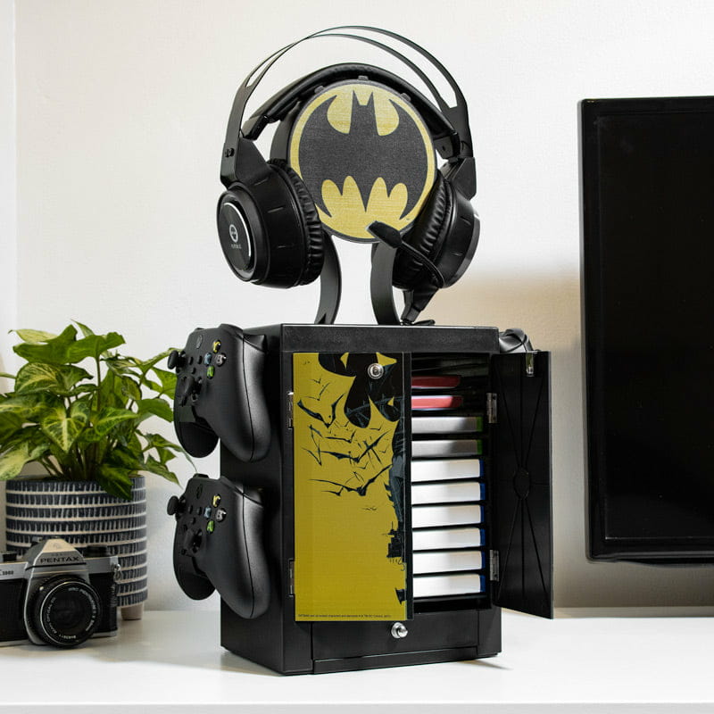 Numskull Games Official Batman Gaming Locker, Diskettenhalter für Spiele, Xbox, Schwarz, Kabelgebunden, 1 Stück(e)