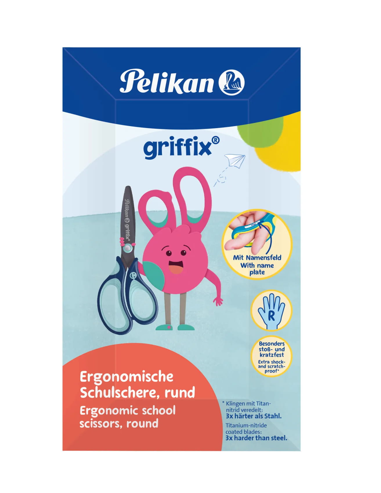 Pelikan 819145, Kind, Gerader Schnitt, Einzelbild, Blau, Stahl, Universal