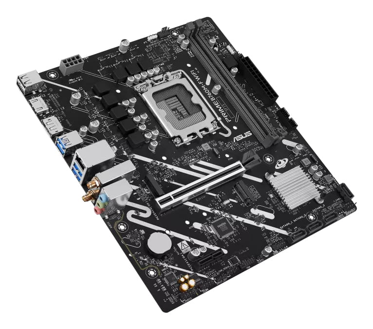 ASUS PRIME B760M-F WIFI - Motherboard - micro ATX - LGA1700 Sockel - B760 Chipsatz - USB 3.2 Gen 1 - Gigabit LAN, Wi-Fi 6, Bluetooth - Onboard-Grafik (CPU erforderlich)