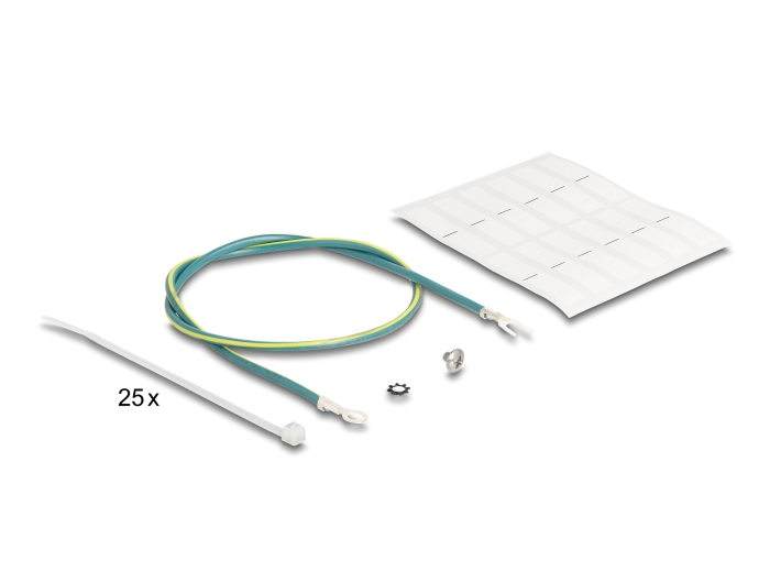 Delock Patchpanel (Blindblech) - abgewinkelt, mit Zugentlastung - Rack montierbar - Schwarz - 1U - 48.3 cm (19")
