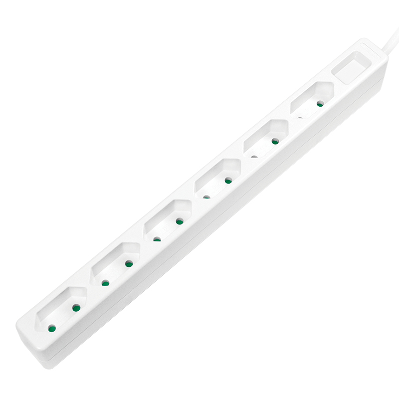 LogiLink Slim - Steckdosenleiste - Wechselstrom 250 V - 3400 Watt - Ausgangsanschlüsse: 6 (Eurostecker)
