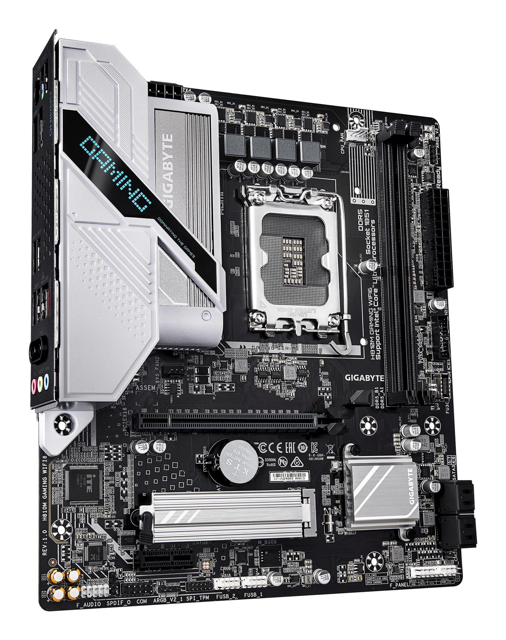 Gigabyte H810M GAMING WIFI6 - Motherboard - micro ATX - LGA1851 Sockel - H810 Chipsatz - USB-C 3.2 Gen 1, USB 3.2 Gen 1 - Wi-Fi 6, Bluetooth, 2.5 Gigabit LAN - Onboard-Grafik (CPU erforderlich)