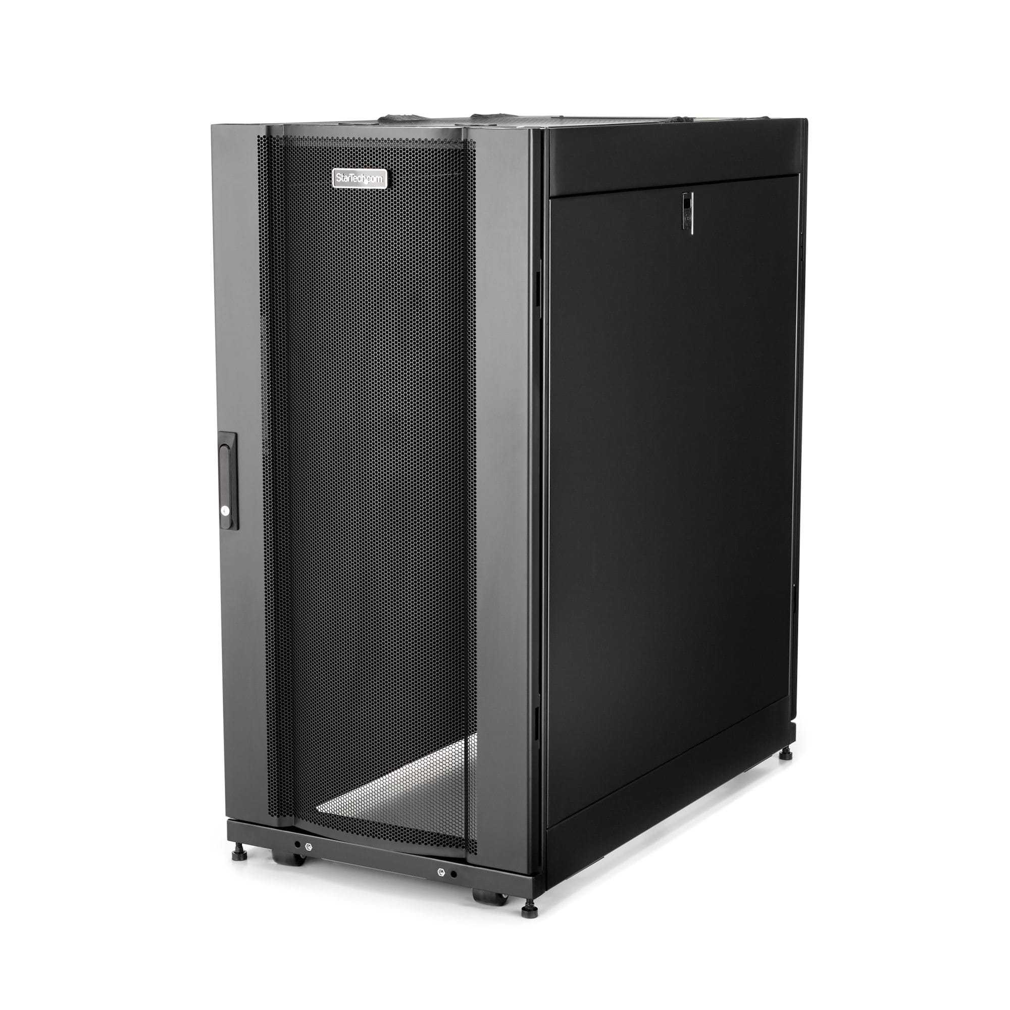 StarTech.com RK2537BKM Serverschrank (25HE, 89cm tiefes Gehäuse, Datenschrank, Netzwerkschrank) - Schrank Netzwerkschrank - Schwarz - 25U - 94 cm (37")