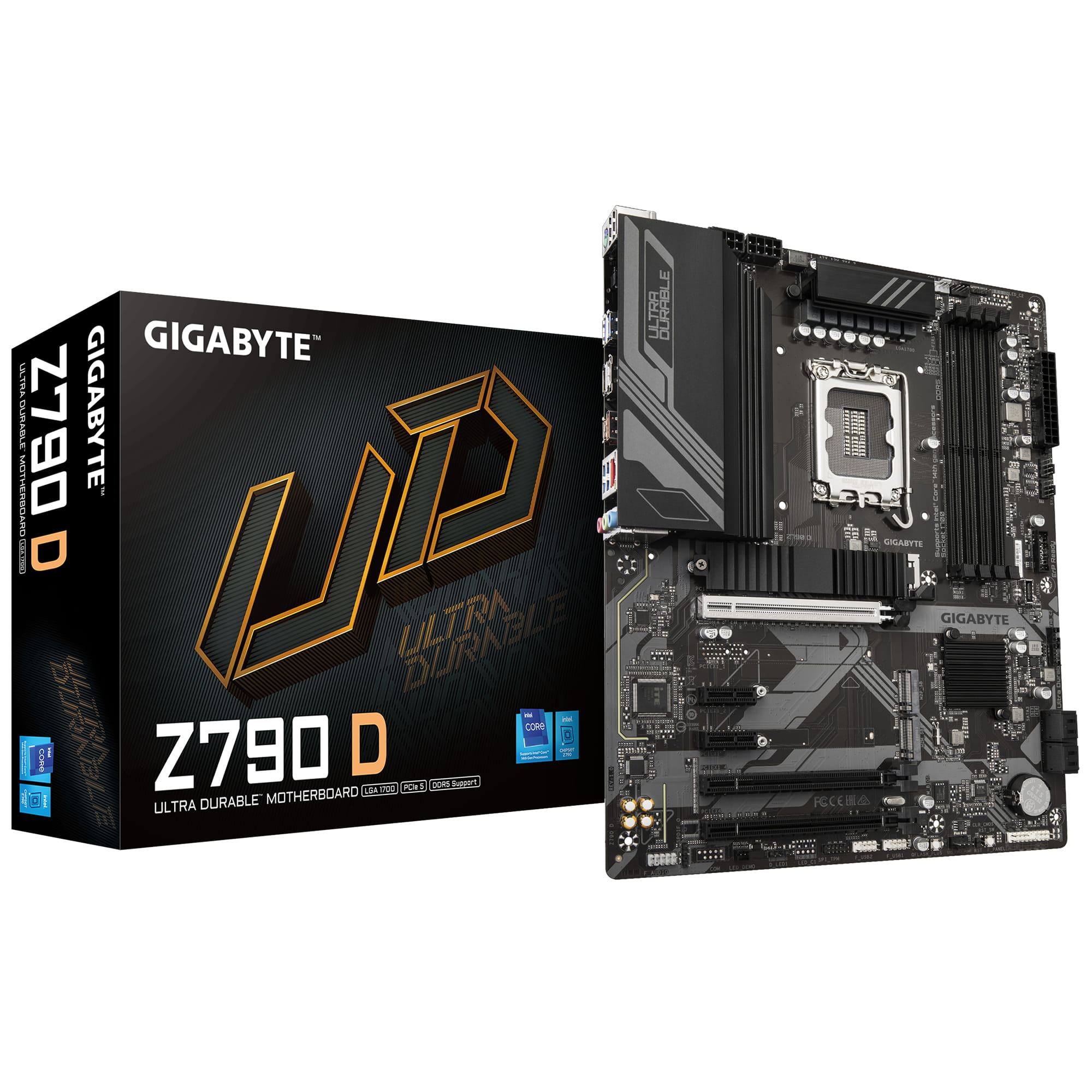 Gigabyte Z790 D - 1.0 - Motherboard - ATX - LGA1700 Sockel - Z790 Chipsatz - USB 3.2 Gen 1, USB-C 3.2 Gen2, USB-C 3.2 Gen 1, USB 3.2 Gen 2 - 2.5 Gigabit LAN - Onboard-Grafik (CPU erforderlich)