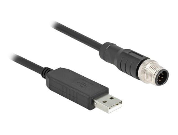 Delock Kabel USB / seriell - USB (M) zu 8-polig M12 (M)