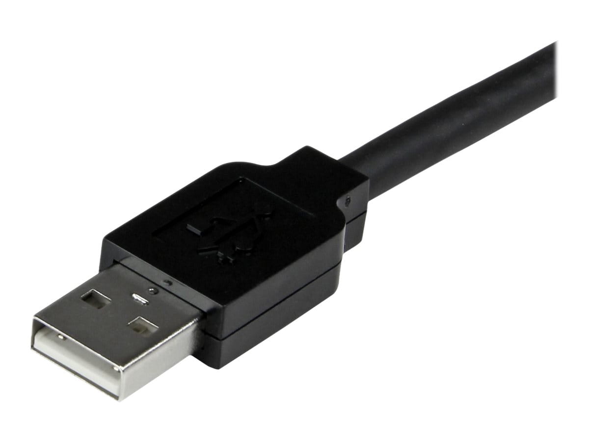StarTech.com 25m aktives USB 2.0 Verlängerungskabel - St/Bu - USB Reapeater / Signalverstärker Kabel Stecker/Buchse - Schwarz - USB-Verlängerungskabel - USB (W)