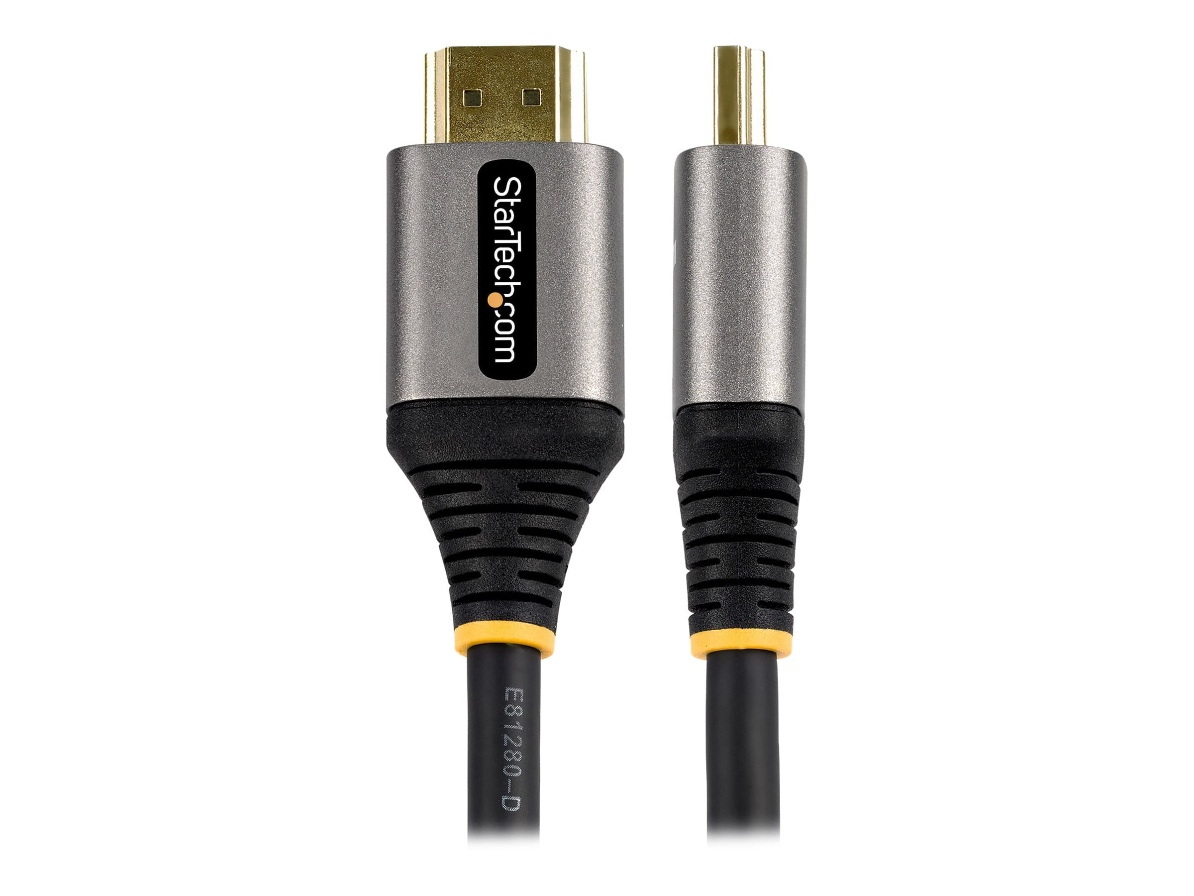 StarTech.com 4 m 8K HDMI 2.1 Kabel - 8K 60Hz/4K 120Hz HDR10+ eARC - Ultra High Speed - HDMI-Kabel mit Ethernet - HDMI männlich zu HDMI männlich - 4 m - abgeschirmt - Grau, Schwarz - passiv, 4K120Hz Unterstützung, 8K60Hz (7680 x 4320)