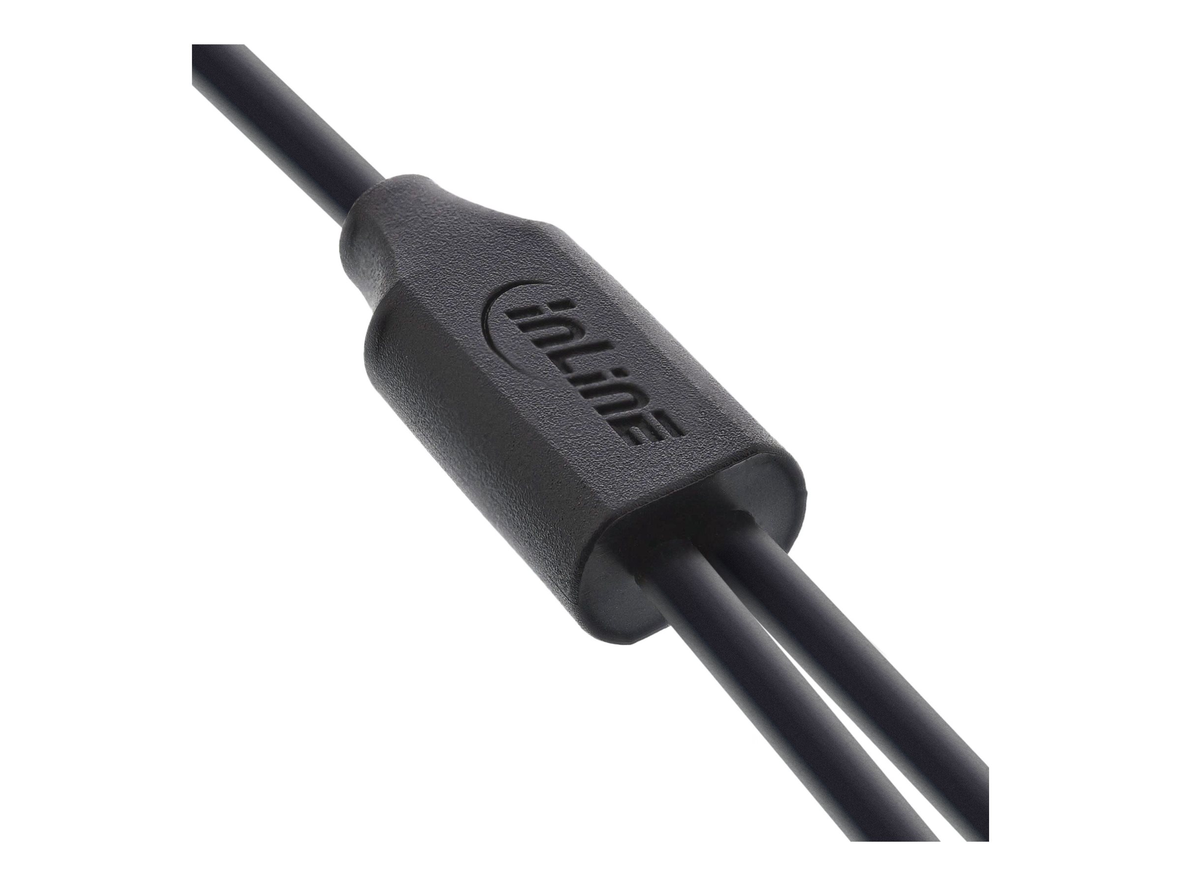 InLine USB 2in1 Y-Ladekabel - 1x USB-A Stecker an 2x USB-C Stecker - 1m