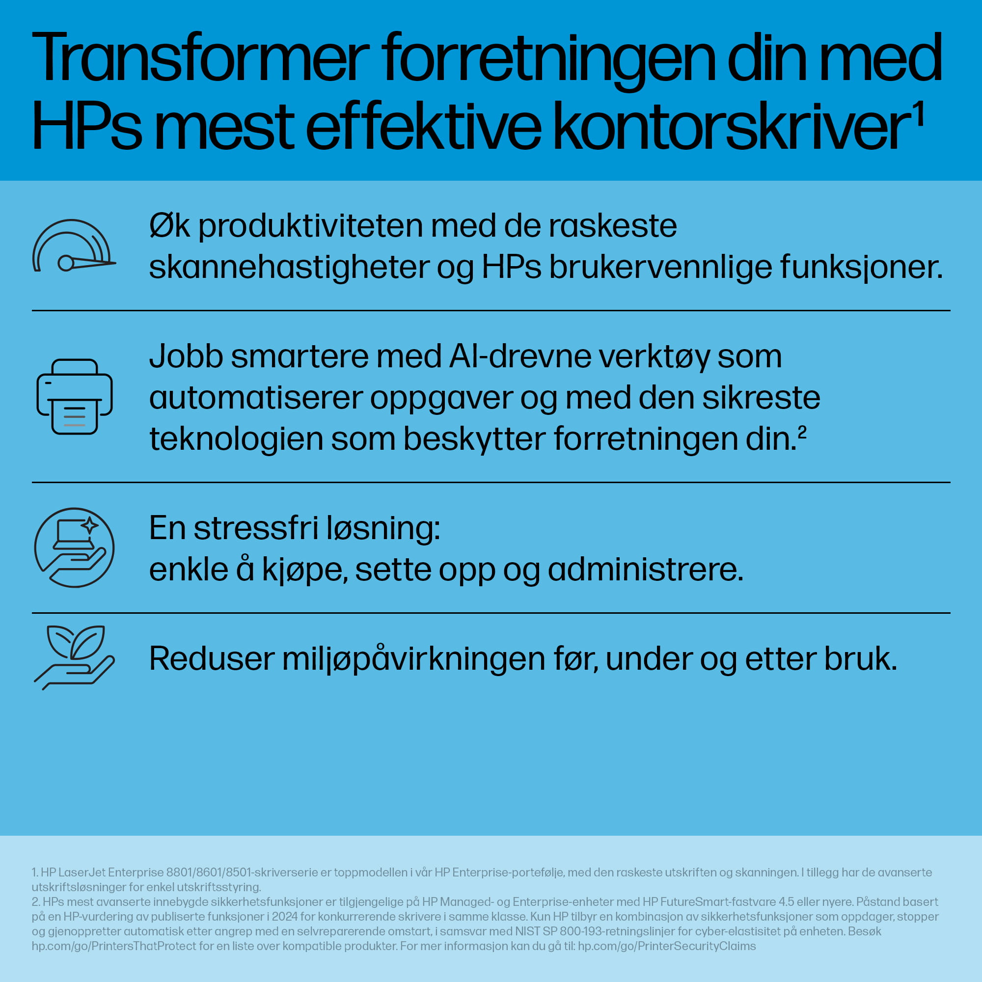 HP LaserJet Enterprise 8501x+ - Drucker - s/w