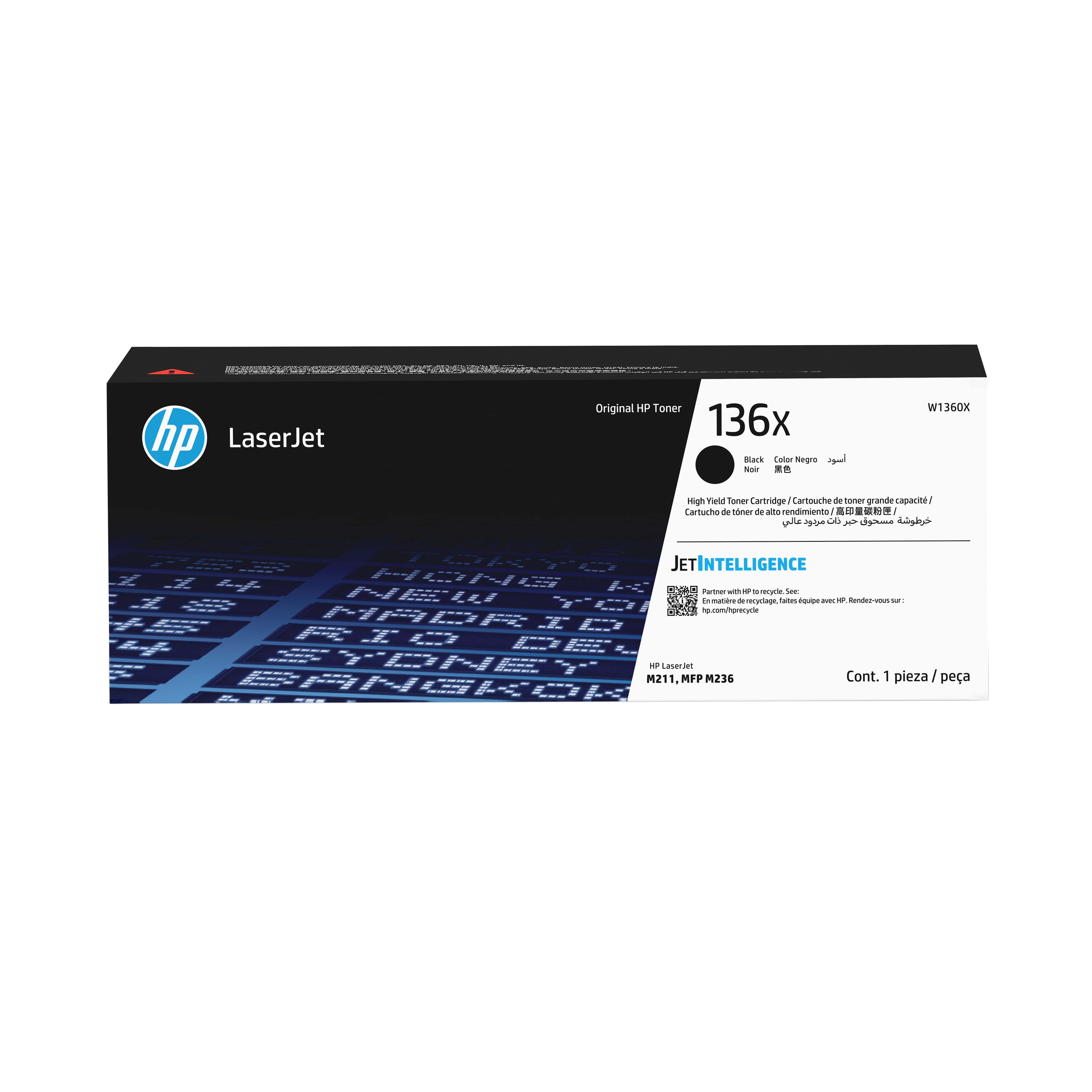 HP 136X High Yield Black Original LaserJet Toner Cartridge, 2600 Seiten, Schwarz, 1 Stück(e)