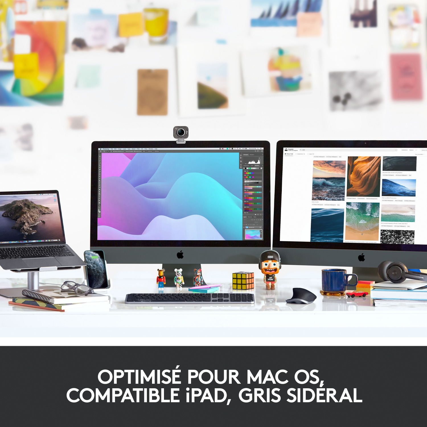 Logitech MX Master 3 for Mac - Maus - Laser - 7 Tasten - kabellos - Bluetooth, 2.4 GHz - kabelloser Empfänger (USB)