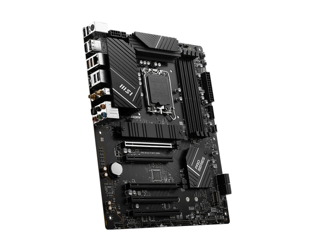 MSI PRO B760-P WIFI DDR4 - Motherboard - ATX - LGA1700 Sockel - B760 Chipsatz - USB 3.2 Gen 2, USB 3.2 Gen 1, USB-C 3.2 Gen2, USB-C 3.2 Gen 1 - 2.5 Gigabit LAN, Wi-Fi 6E, Bluetooth - HD Audio (8-Kanal)