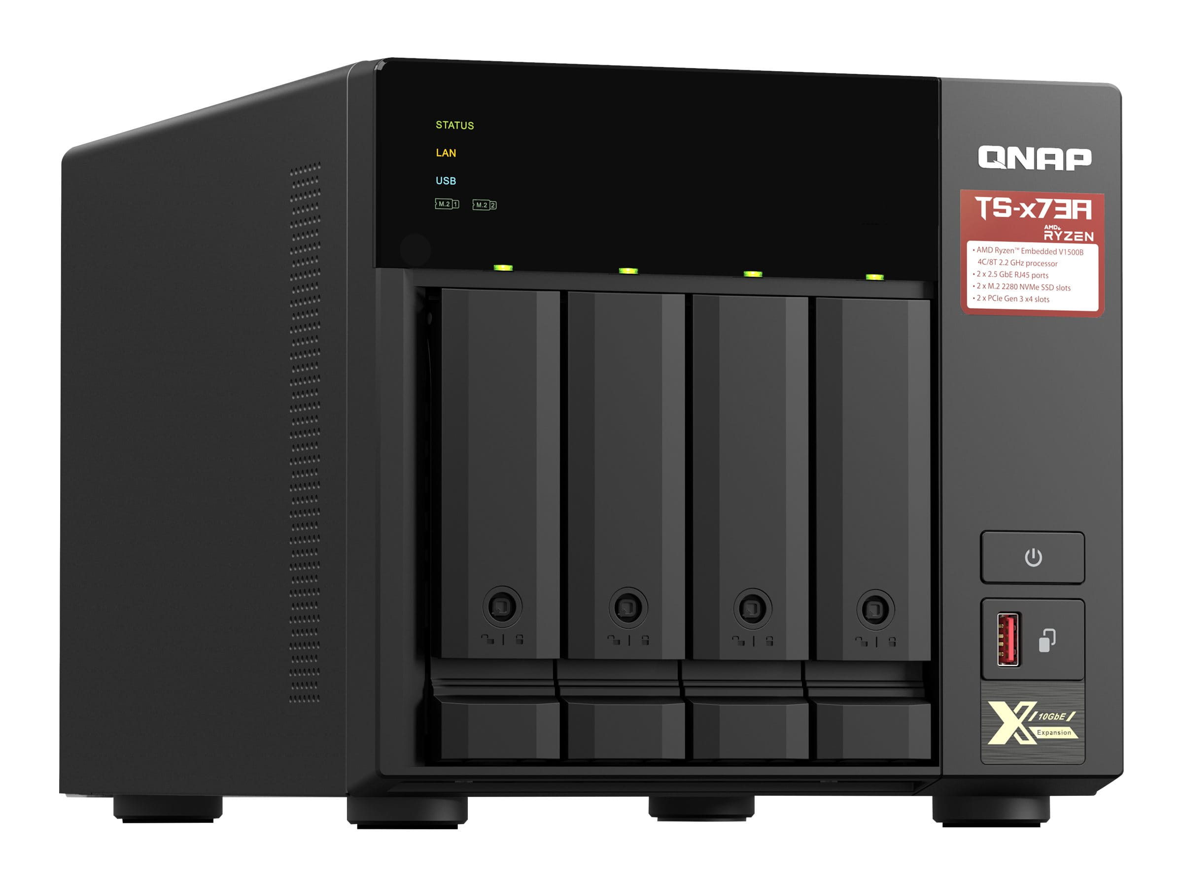 QNAP TS-473A - NAS-Server - 4 Schächte - SATA