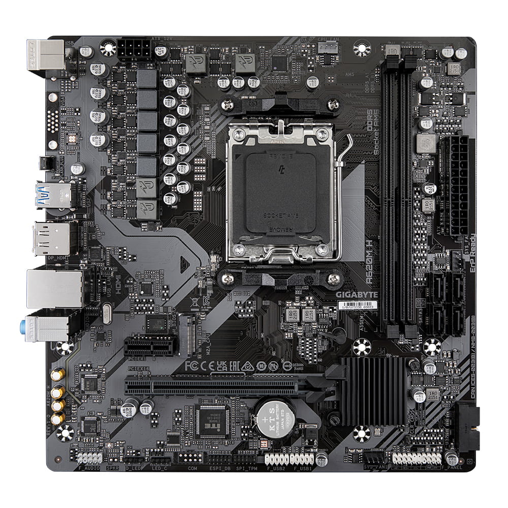 Gigabyte A620M H - Motherboard - micro ATX - Socket AM5 - AMD A620 Chipsatz - USB 3.2 Gen 1, USB-C 3.2 Gen 1 - Gigabit LAN - Onboard-Grafik (CPU erforderlich)