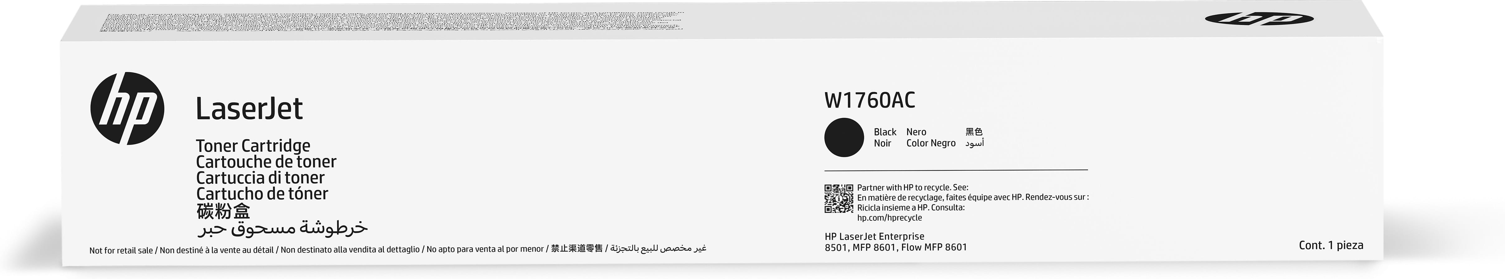 HP 176A - Schwarz - original - LaserJet - Tonerpatrone (W1760AC)