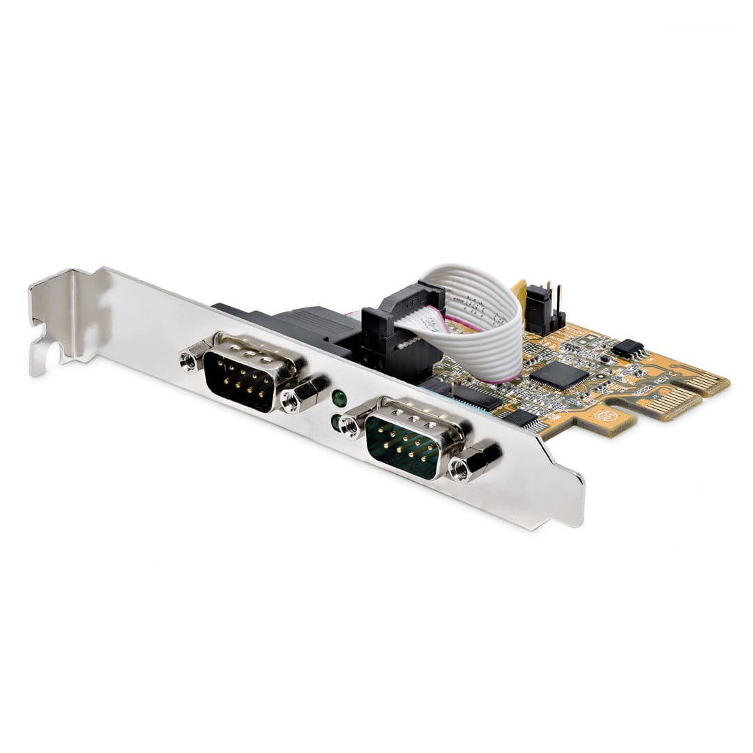 StarTech.com Startech 2-Port PCI Express Serial Card, Dual Port PCIe to RS232 (DB9)