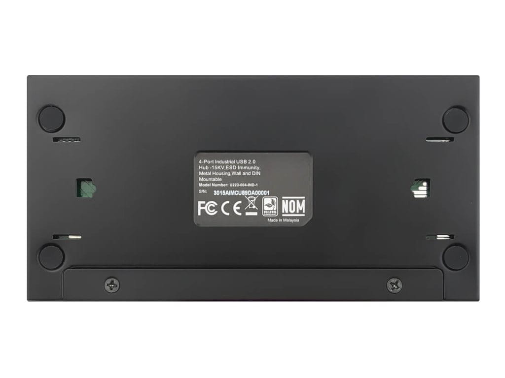 Tripp Eaton Tripp Lite series USB 2.0 Hub Industrial 4-Port 15kV ESD Immunity Metal Wall/DIN Mountable