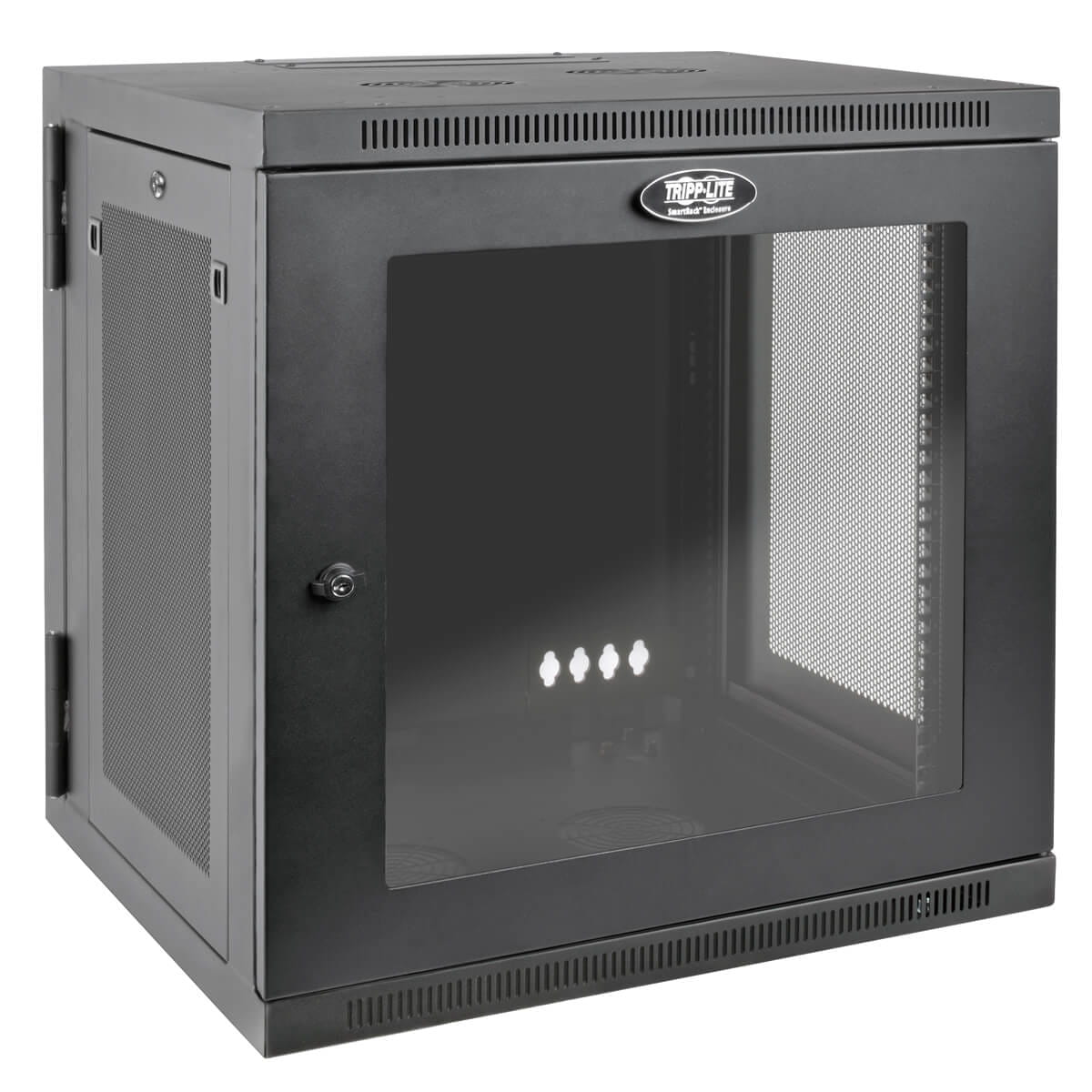 Tripp Eaton Tripp Lite Series 12U Wall Mount Rack Enclosure Server Cabinet Hinged Deep Acrylic Window - Schrank Netzwerkschrank - geeignet für Wandmontage - Schwarz - 12U - 48.3 cm (19")