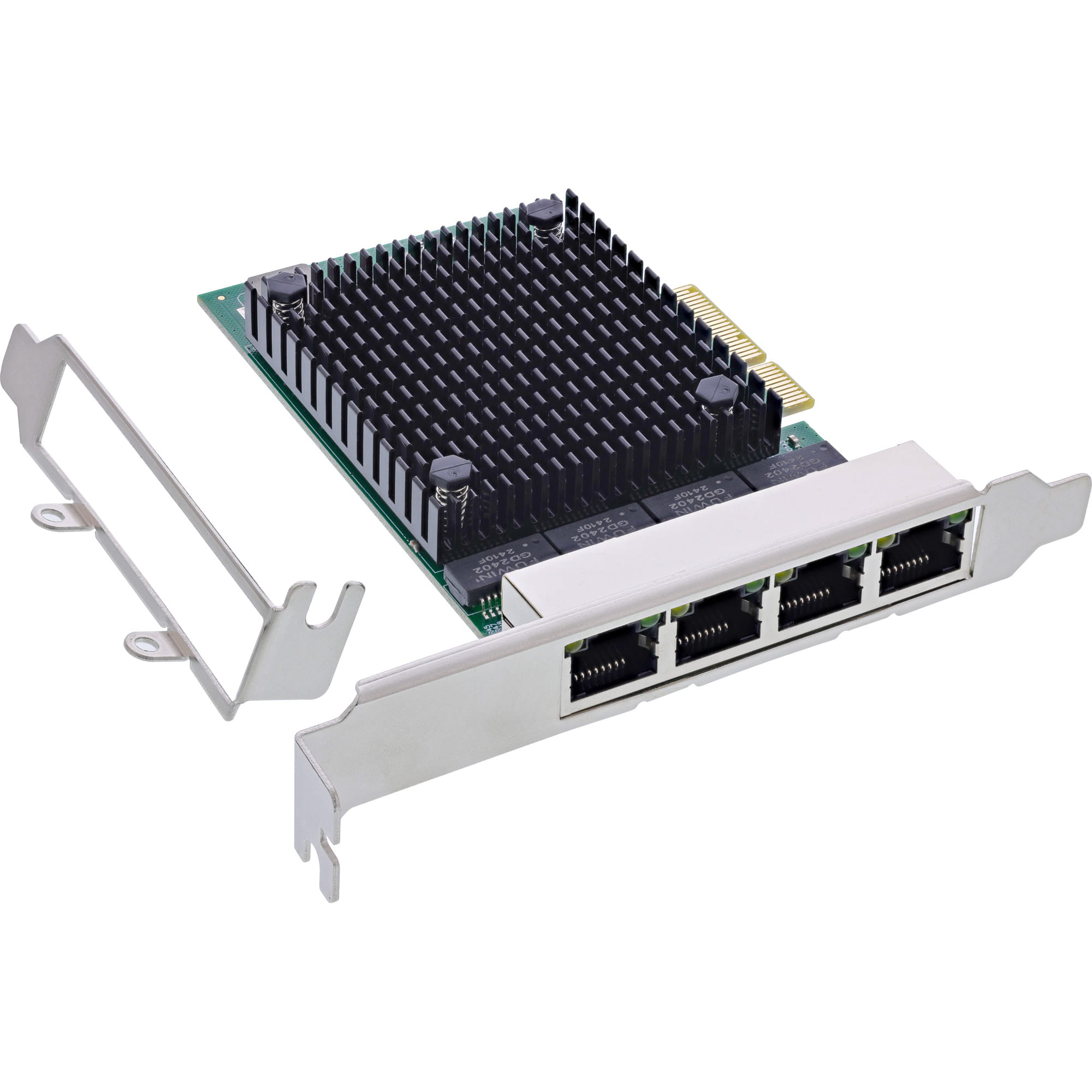 InLine Quad Netzwerkkarte - PCIe x4 - 4-Port RJ45 2,5Gb/s - inkl. low profile
