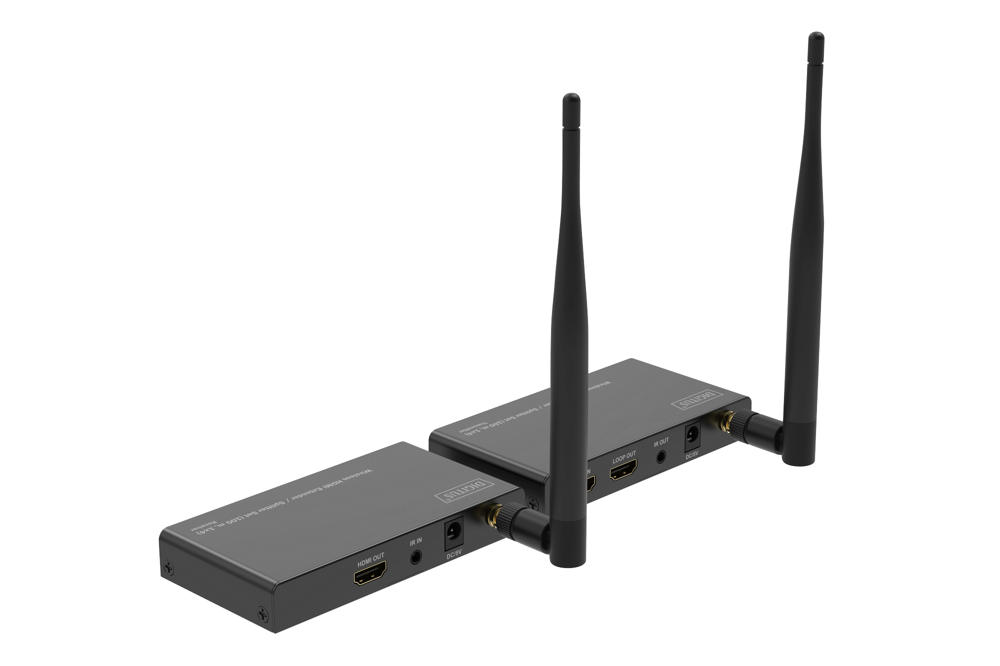 DIGITUS Wireless HDMI Extender / Splitter Set (100 m, 1x4)