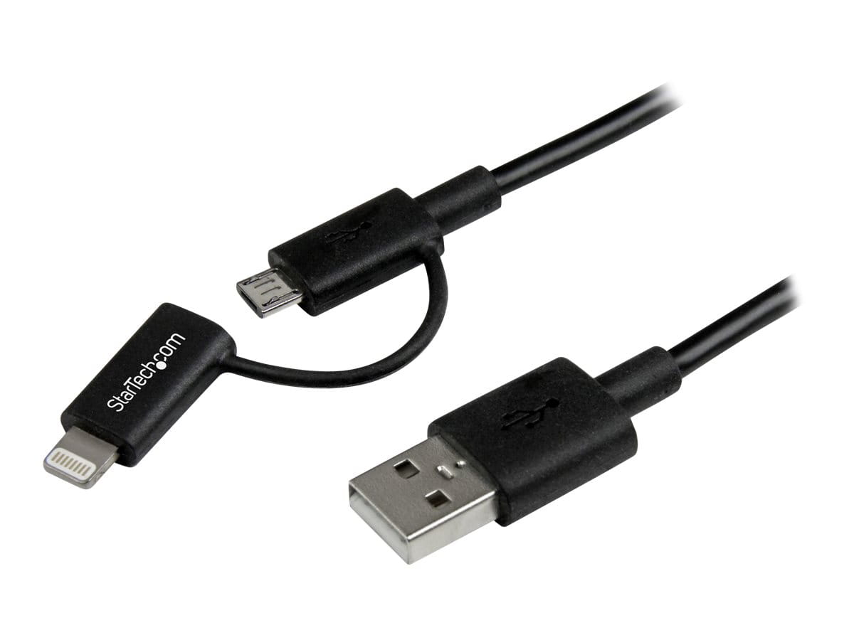 StarTech.com 1m Apple Lightning oder Micro USB auf USB Kabel