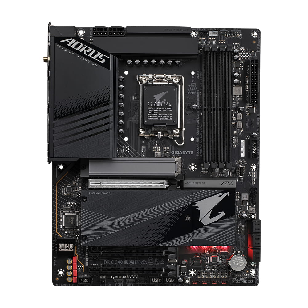 Gigabyte AORUS Z790 ELITE AX - 1.0 - Motherboard - ATX - LGA1700-Sockel - Z790 Chipsatz - USB-C 3.2 Gen 2x2, USB-C 3.2 Gen2, USB 3.2 Gen 1, USB 3.2 Gen 2 - 2.5 Gigabit LAN, Wi-Fi 6E, Bluetooth - Onboard-Grafik (CPU erforderlich)