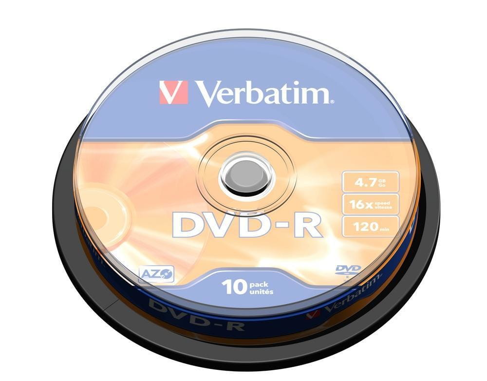 Verbatim 10 x DVD-R - 4.7 GB 16x - mattsilber
