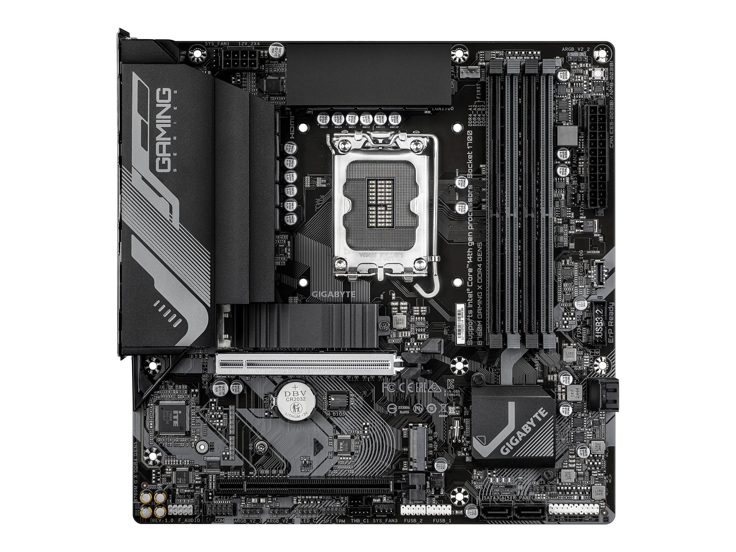 Gigabyte B760M Gaming X DDR4 GEN5 - Motherboard - micro ATX - LGA1700-Sockel - B760 Chipsatz - USB-C 3.2 Gen2, USB 3.2 Gen 1 - 2.5 Gigabit LAN - Onboard-Grafik (CPU erforderlich)