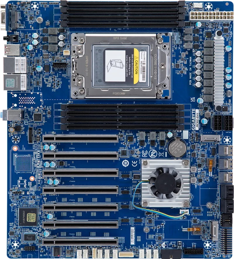Gigabyte MC62-G41 - 1.0 - Motherboard - SSI CEB - Socket sWRX8 - AMD WRX80 Chipsatz - USB-C Gen2, USB 3.2 Gen 2 - Gigabit LAN - Onboard-Grafik - HD Audio (8-Kanal)