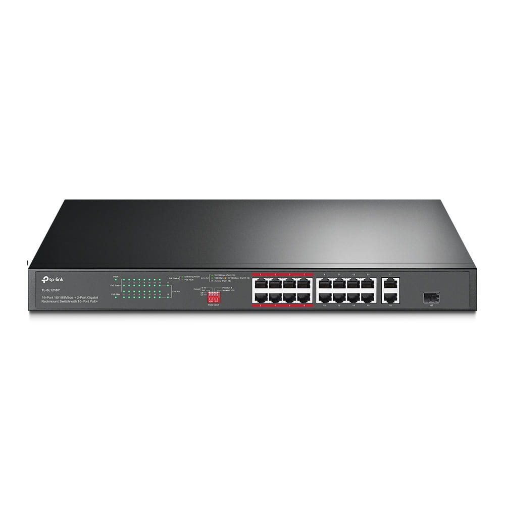 TP-LINK Omada TL-SL1218P V4 - Switch - unmanaged - 16 x 10/100 (PoE+)