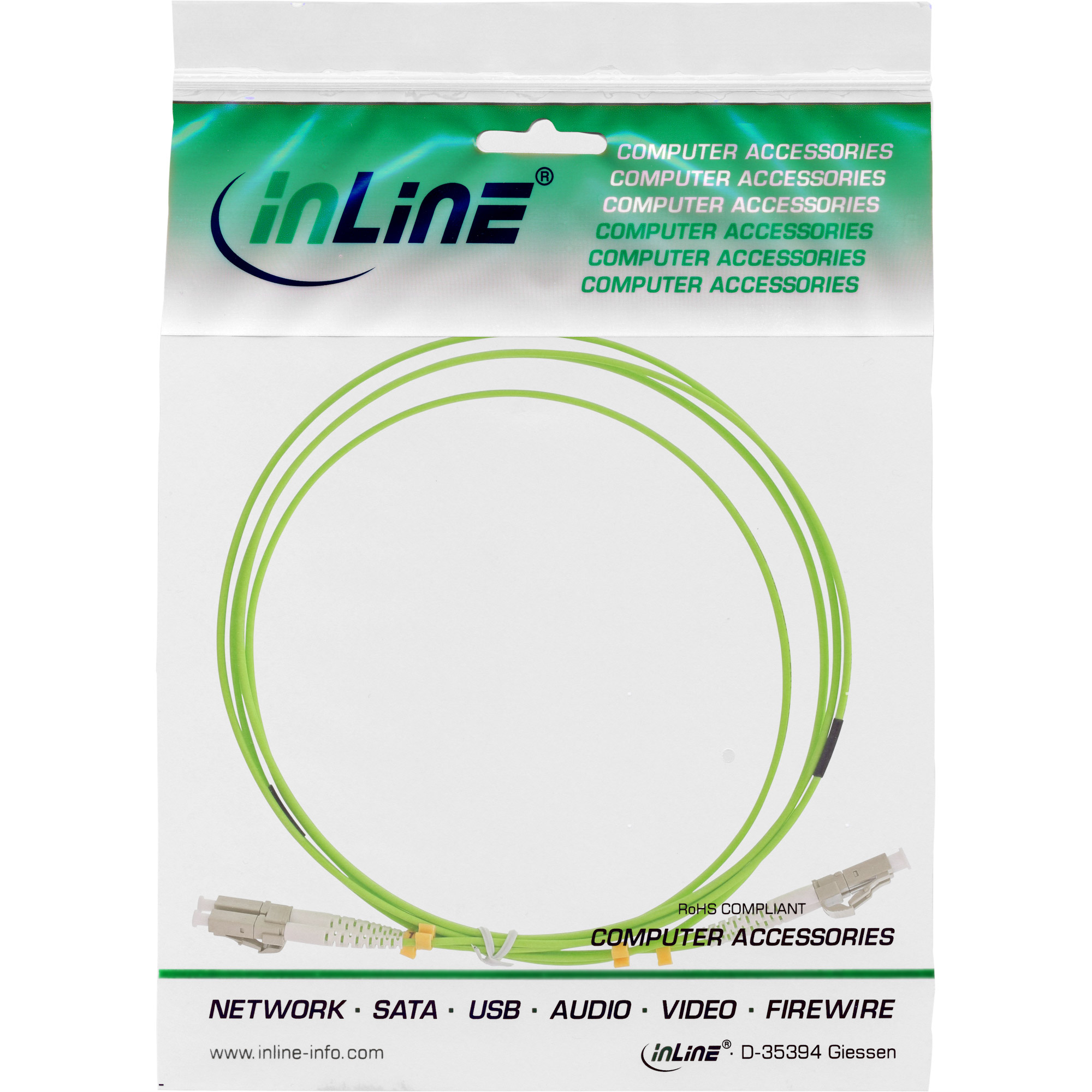 InLine LWL Duplex Kabel - LC/LC - 50/125µm - OM5 - 0,5m