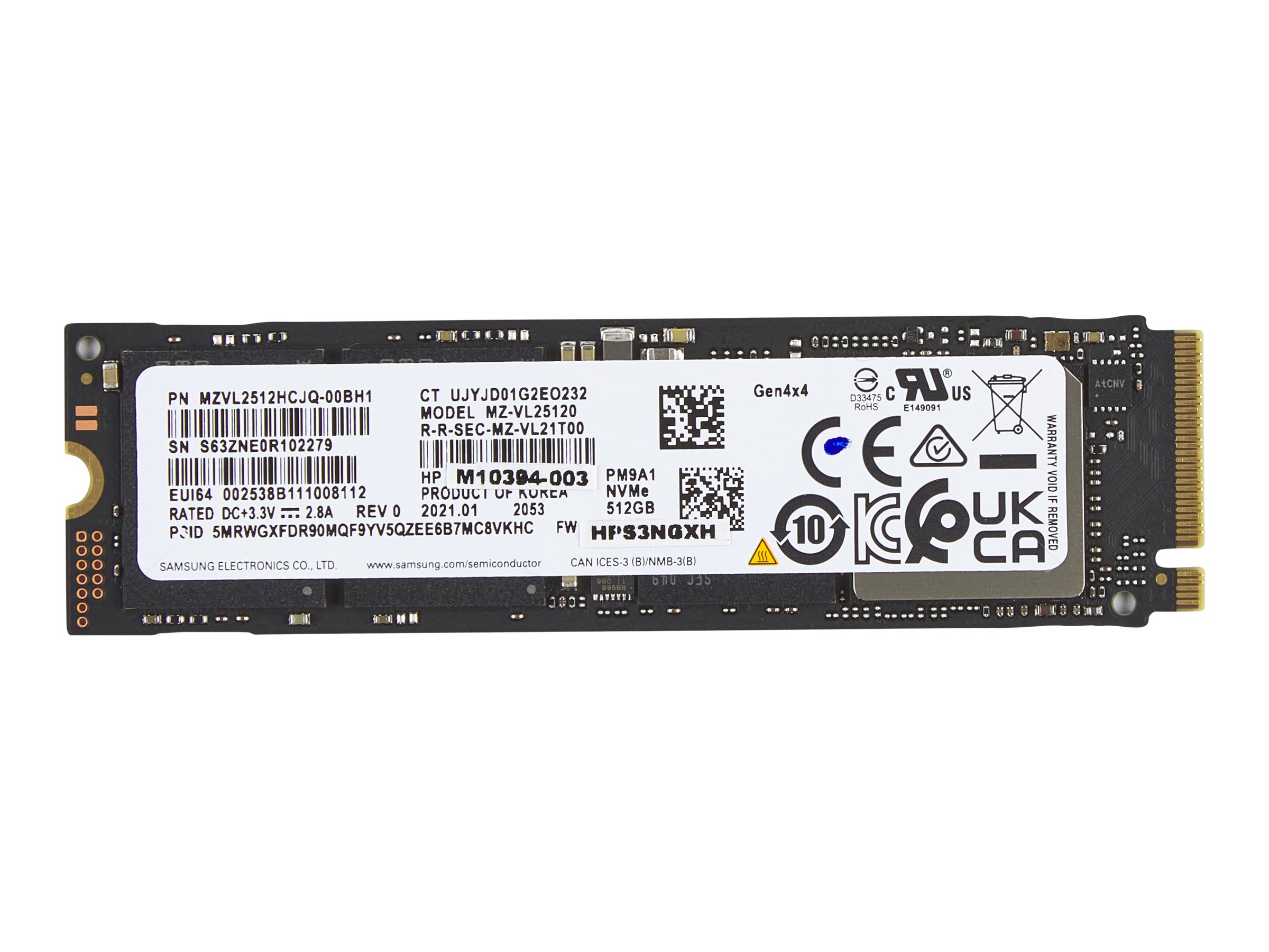 HP  SSD - 512 GB - intern - M.2 - PCIe 4.0 x4 (NVMe)
