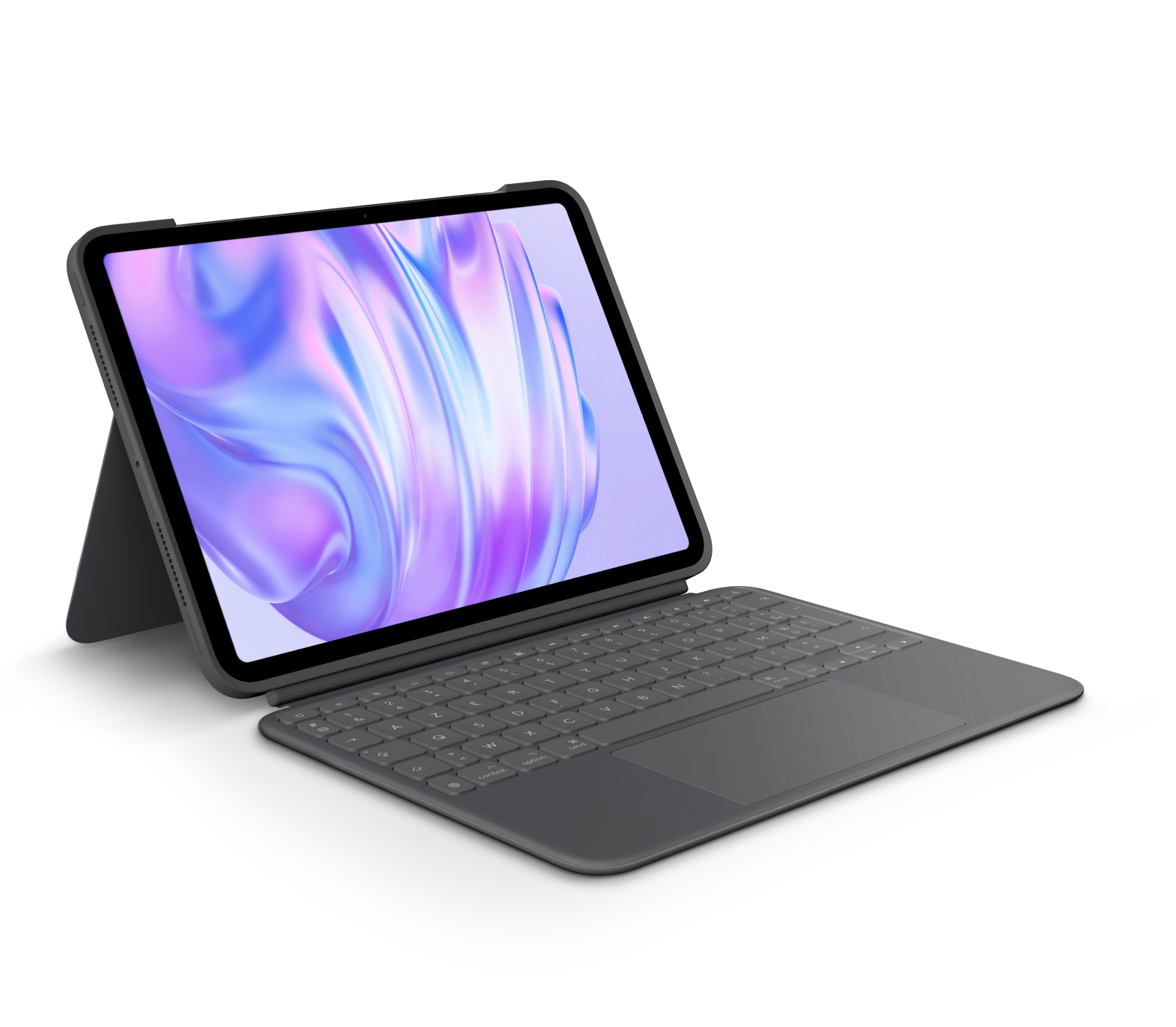 Logitech Combo Touch - Tastatur und Foliohülle - mit Trackpad - hinterleuchtet - Apple Smart connector - AZERTY - Französisch - Graphite - für Apple 11-inch iPad Pro (M4)