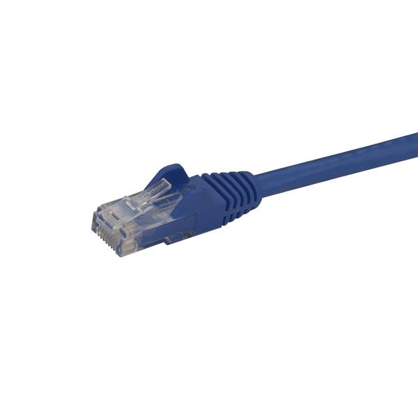 StarTech.com 15m CAT6 Ethernet Cable, 10 Gigabit Snagless RJ45 650MHz 100W PoE Patch Cord, CAT 6 10GbE UTP Network Cable w/Strain Relief, Blue, Wiring is UL Certified/TIA - Category 6 - 24AWG (N6PATC15MBL)
