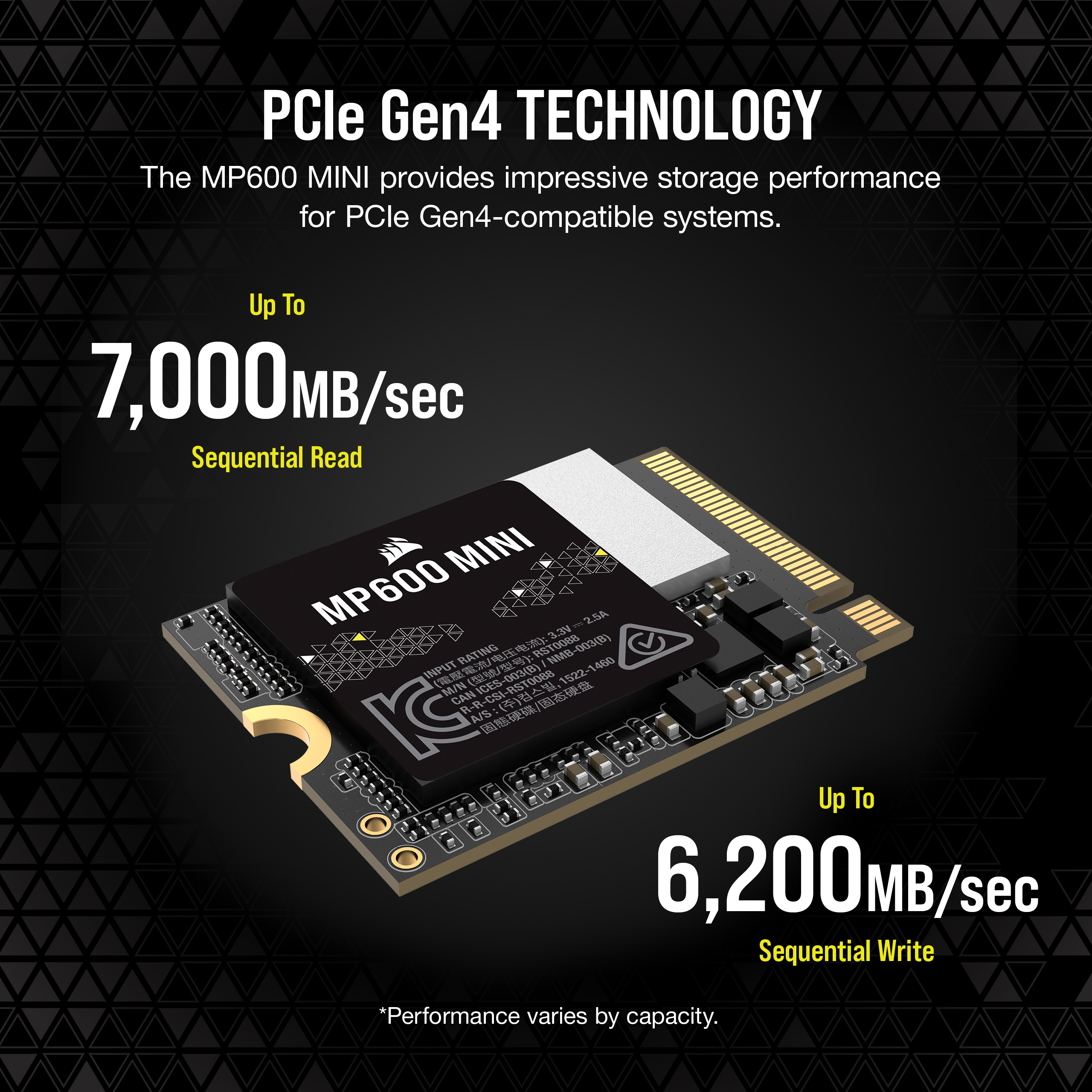 Corsair MP600 Mini - SSD - 1 TB - intern - M.2 2230 - PCIe 4.0 x4 (NVMe)