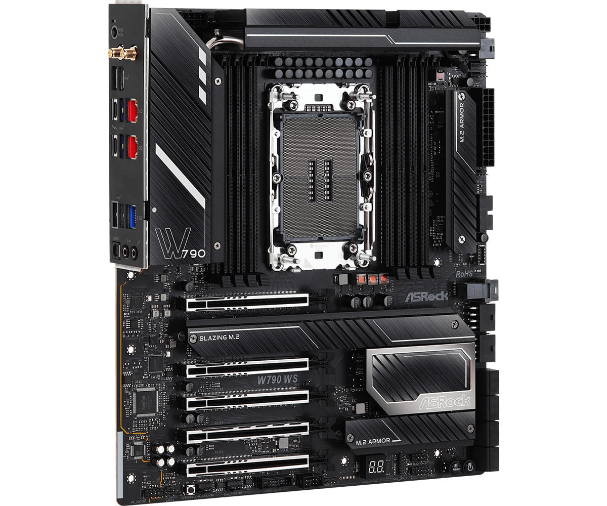 ASRock W790 WS, Intel, LGA 4677 (Socket E), Intel® Xeon® W, W-2400, W-3400, DDR5-SDRAM, 2 TB