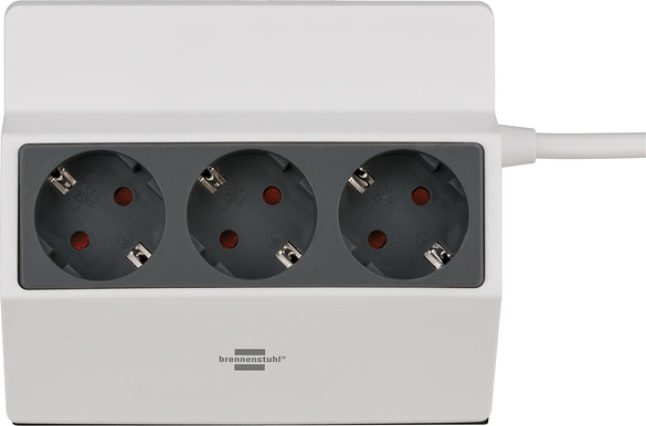 Brennenstuhl 1150070, 3 m, 3 AC-Ausgänge, Indoor, IP20, Anthrazit, Weiß, 16 A