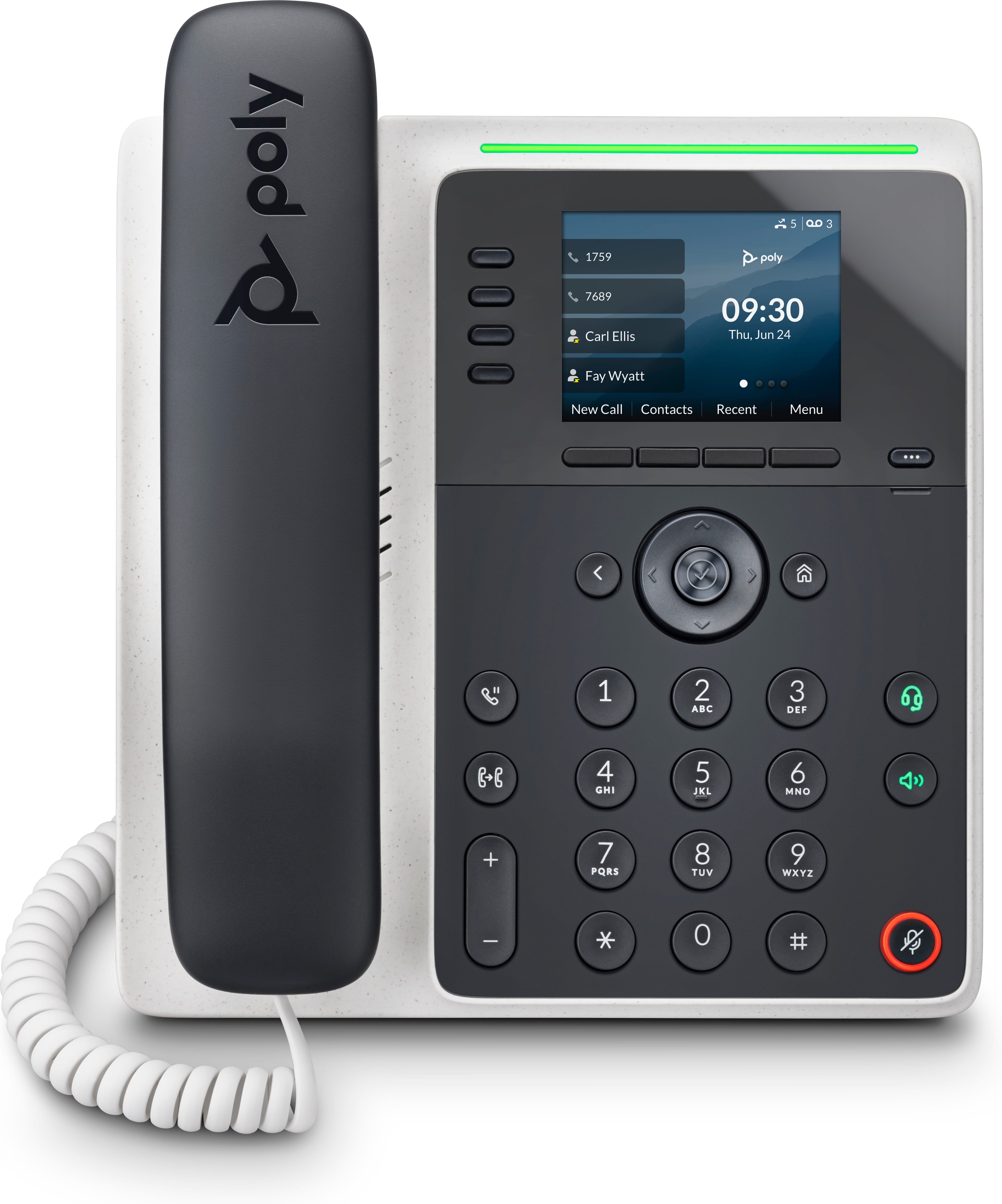 Poly Edge E220 - VoIP-Telefon mit Rufnummernanzeige/Anklopffunktion