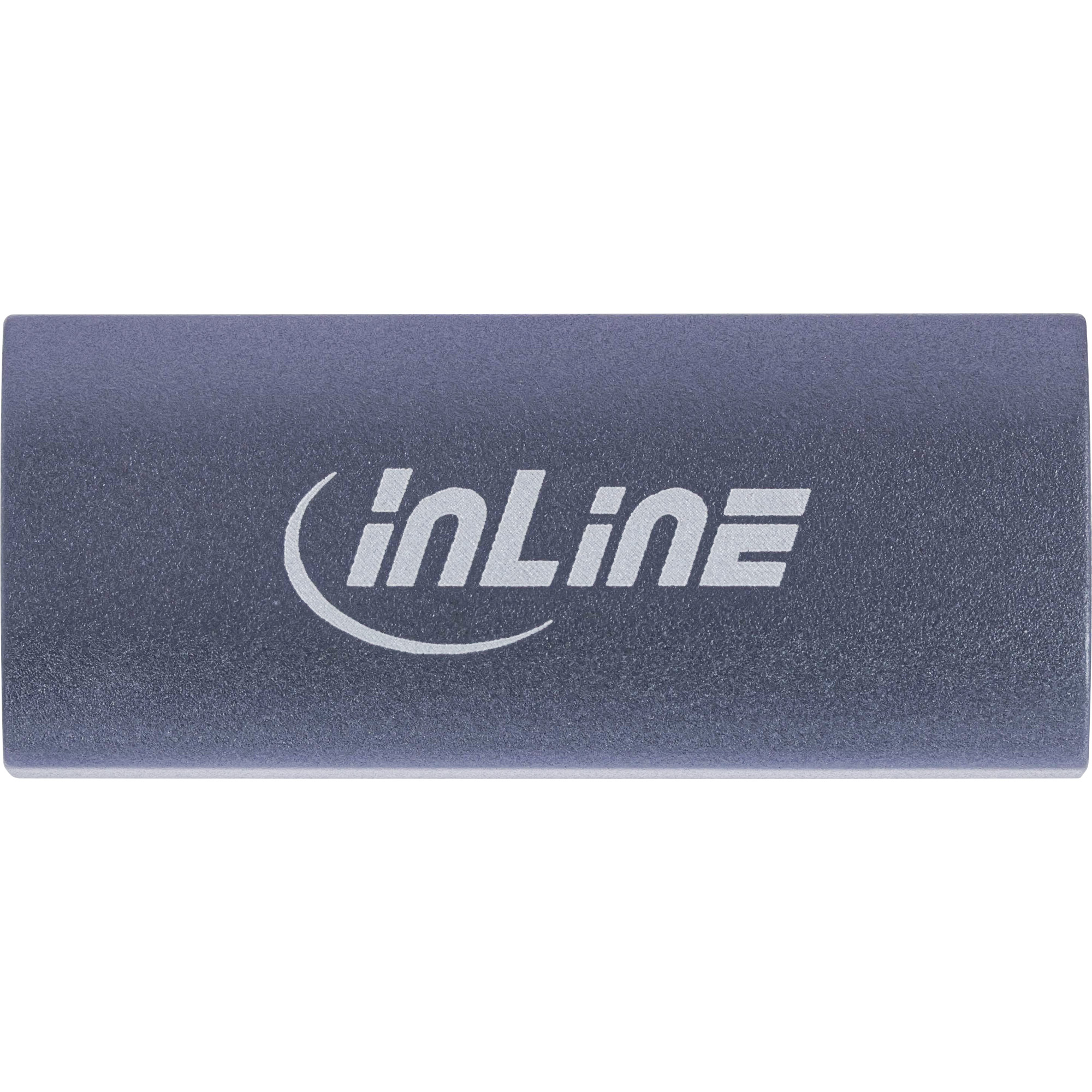 InLine USB4 Adapter - USB-C Buchse/Buchse - Aluminium - grau