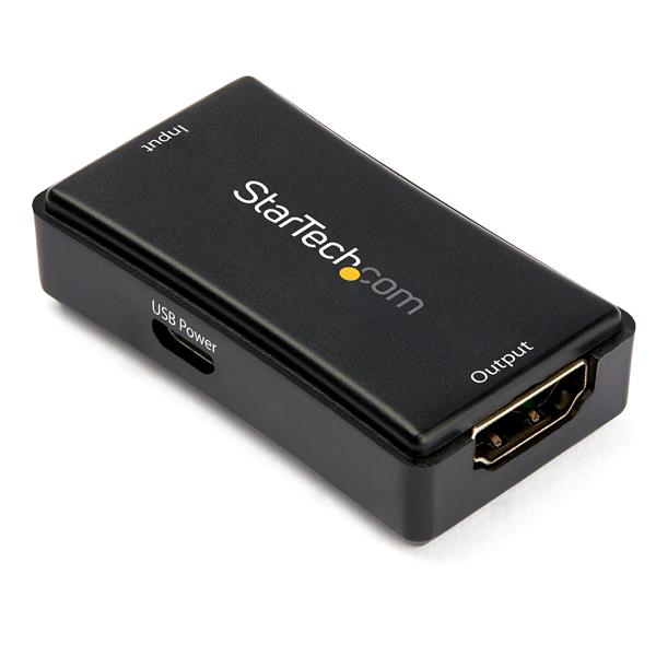 StarTech.com 14m HDMI Verstärker - 4K 60Hz - USB betrieben - HDMI Signalverstärker/Verlängerung - HDMI Inline Repeater/Booster - Aktiver 4K60 HDMI Video Extender - 7.1 Audio Unterstützung (HDBOOST4K2)