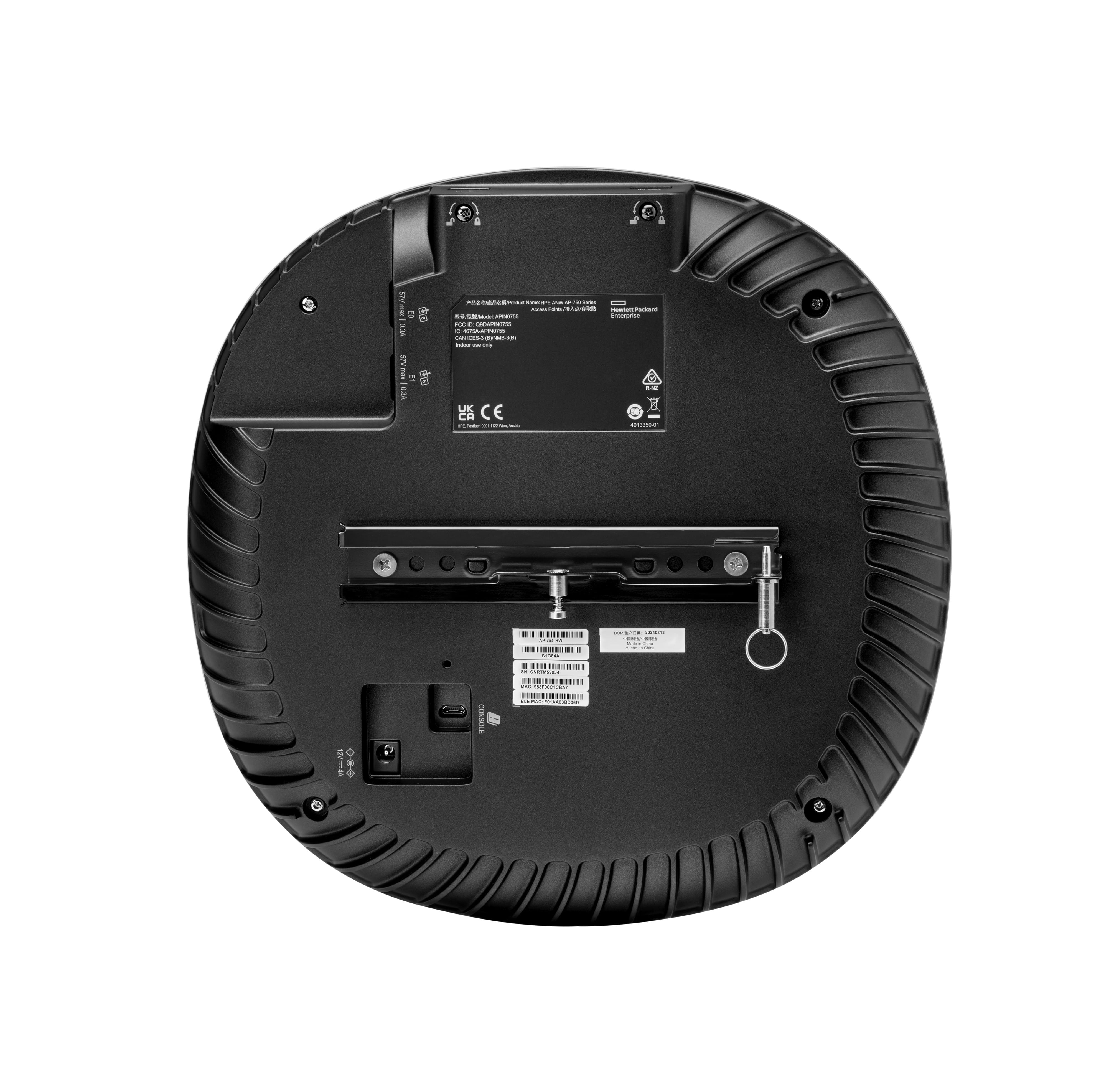 HPE Aruba Networking AP-755 (RW) - Campus - Accesspoint - Wi-Fi 7, Bluetooth 5.4 LE, ZigBee - Wi-Fi 7 - 2.4 GHz, 5 GHz, 6 GHz - BTO deckenmontierbar (Packung mit 5)