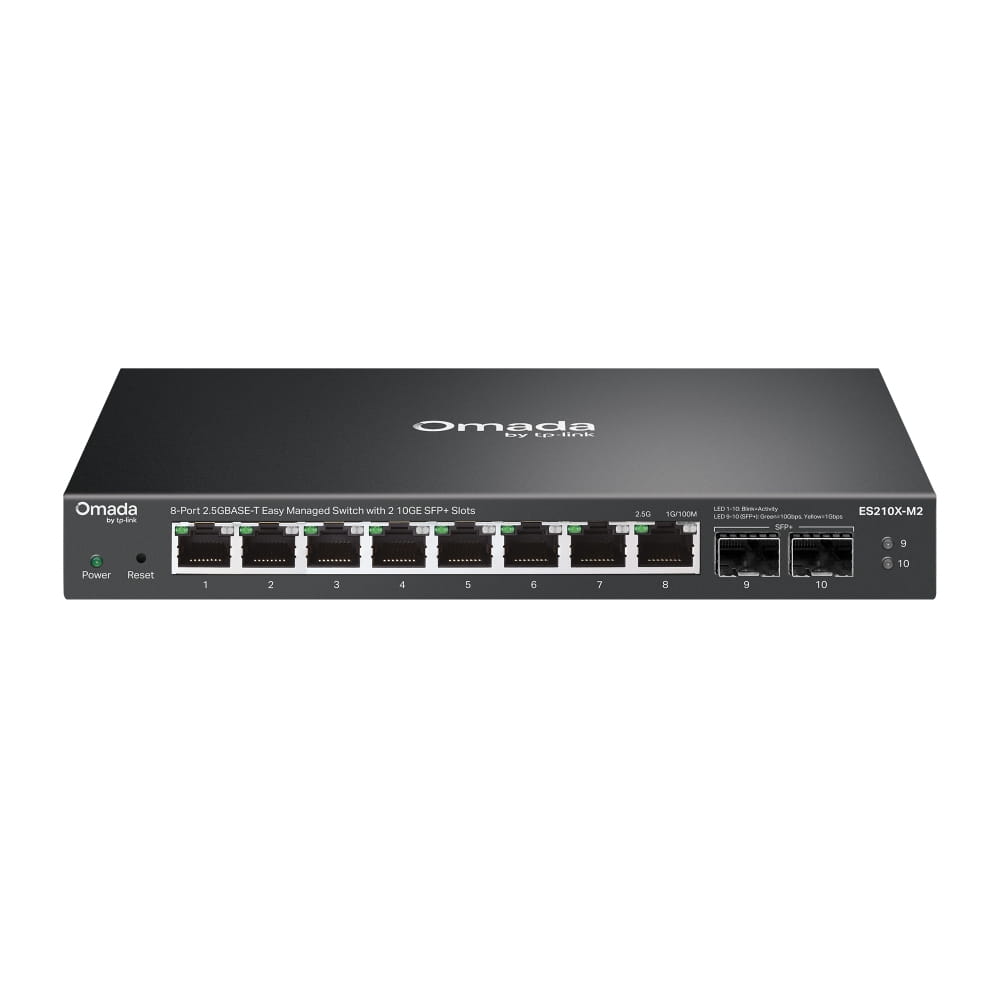TP-LINK Omada ES210X-M2 V1 - Switch - L2+ - managed - 8 x 2.5GBase-T + 2 x 10 Gigabit SFP+ (Uplink)