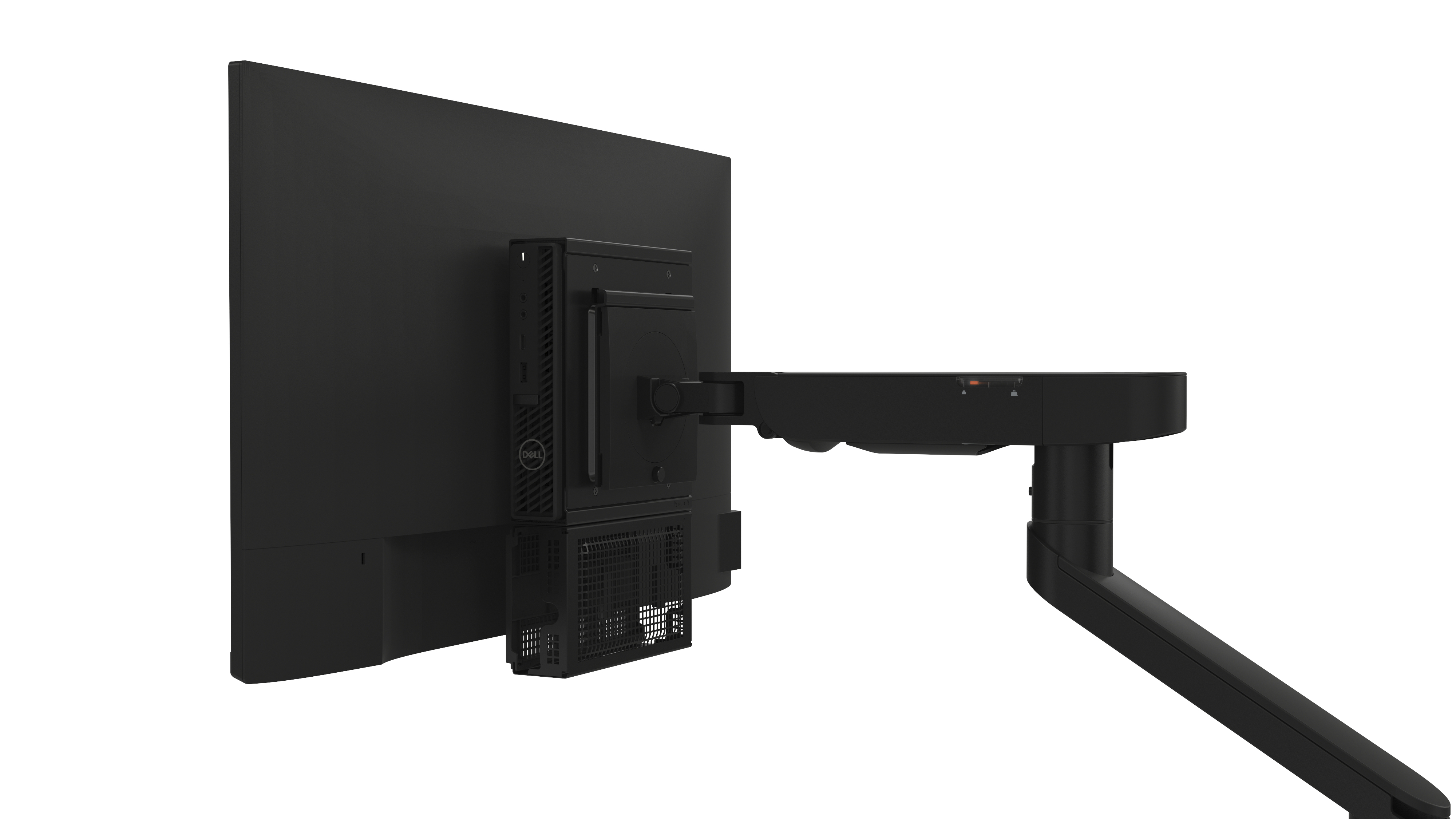 Dell Single Monitor Arm - MSA20 - Befestigungskit - einstellbarer Arm - für LCD-Display - Metall - Schwarz - Bildschirmgröße: 48.3-101.6 cm (19"-40")