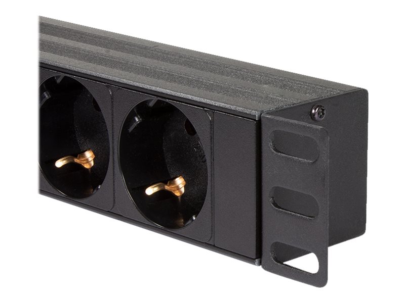 LogiLink Stromverteilungseinheit (Rack - einbaufähig) - 3500 Watt - Eingabe, Eingang power CEE 7/7 - Ausgangsanschlüsse: 8 (2 x USB, 8 x CEE 7/7)