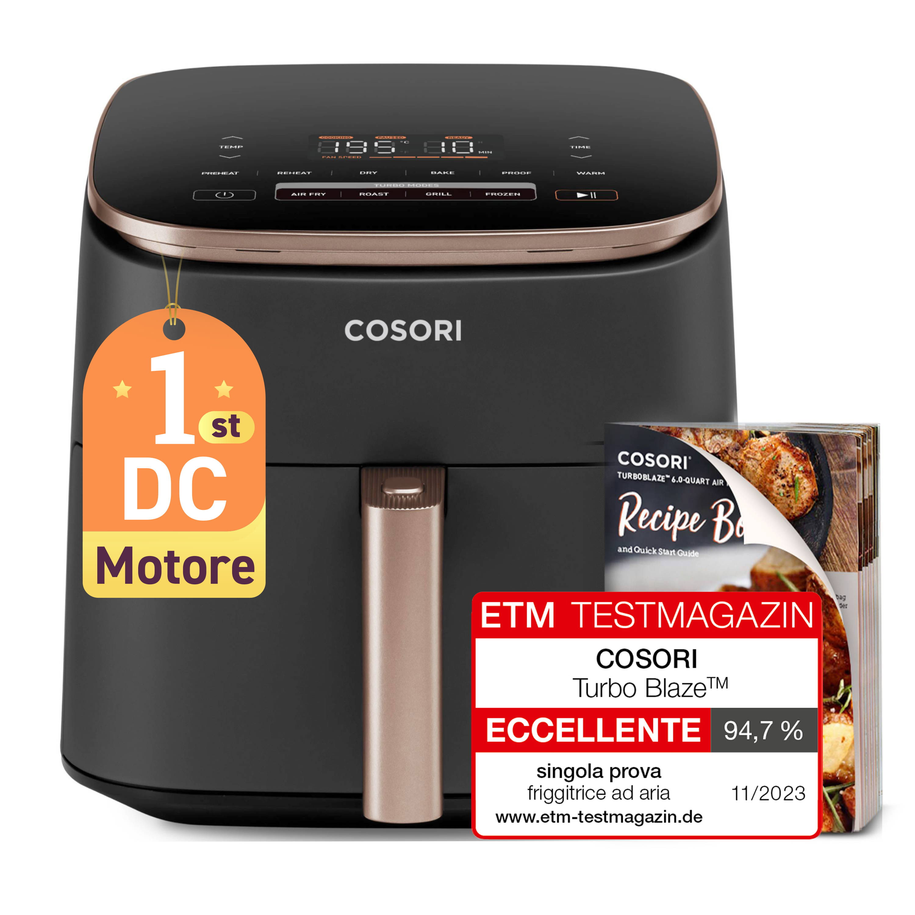 Cosori TurboBlaze Chef Edition - Heißluft-Fritteuse